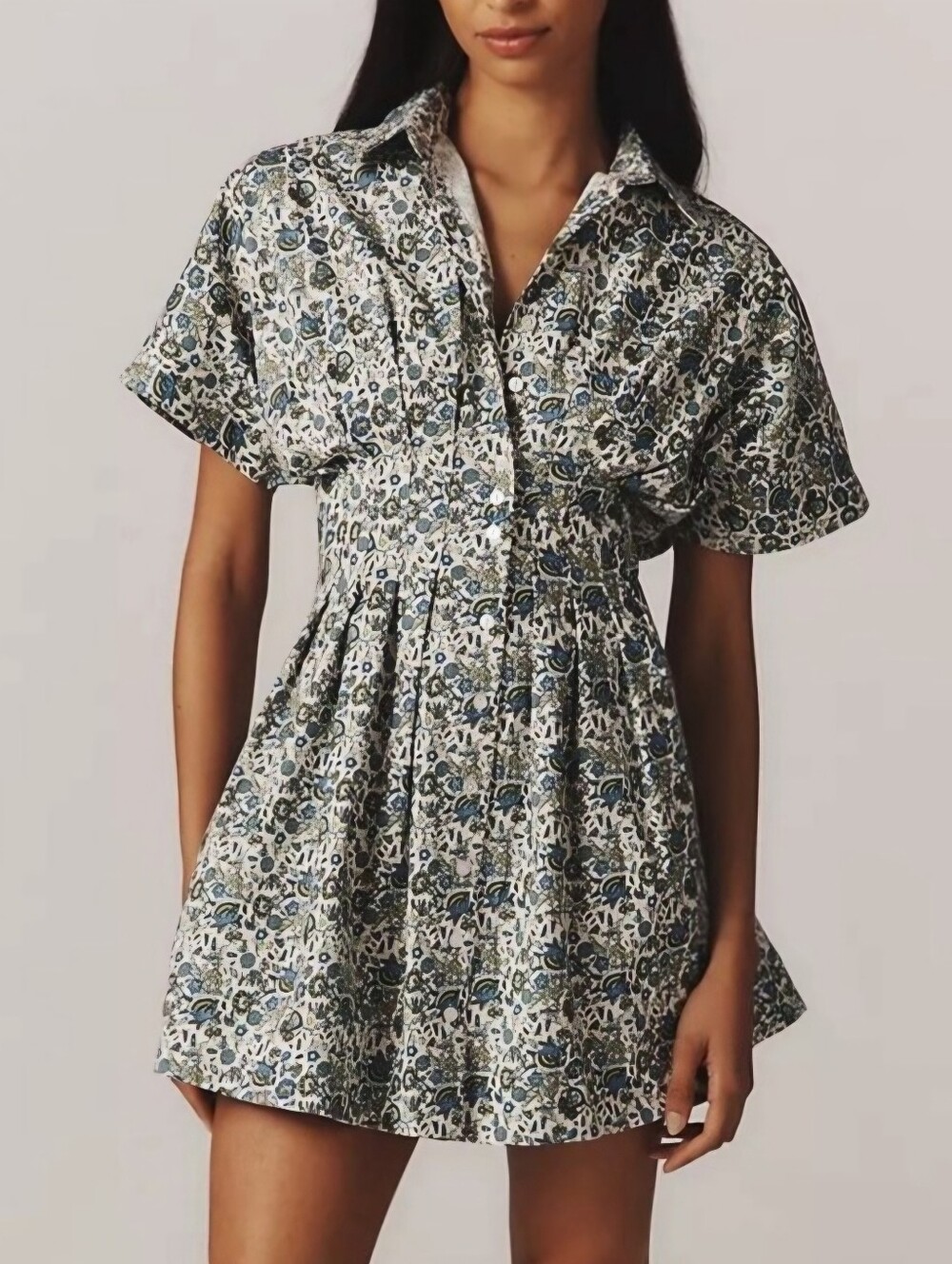 NWT Anthropologie Tobie Mini Shirt Dress 🌸 Size XL